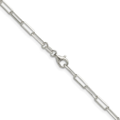 Sterling Silver 3.1mm D/C Paperclip Chain
