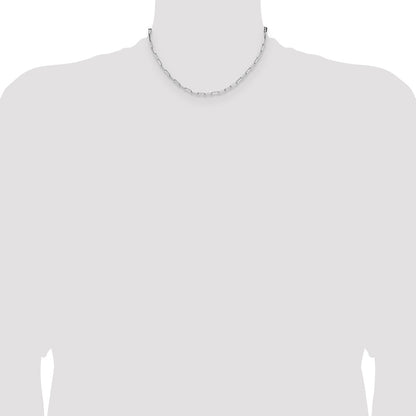Sterling Silver 3.1mm D/C Paperclip Chain