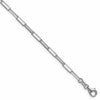 Sterling Silver Rhodium-plated 3.1mm D/C Paperclip Chain