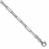Sterling Silver Rhodium-plated 3.1mm D/C Paperclip Chain