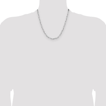 Sterling Silver Rhodium-plated 3.5mm D/C Paperclip Chain