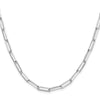 Sterling Silver Rhodium-plated 4.4mm D/C Paperclip Chain