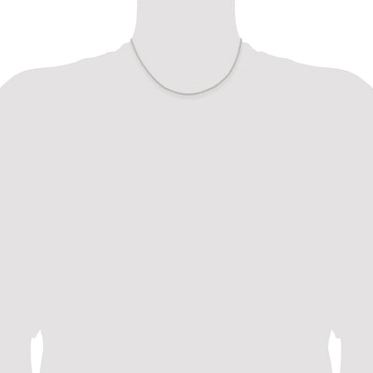 Sterling Silver Rhodium-plated 1.3mm Solid Rope Chain