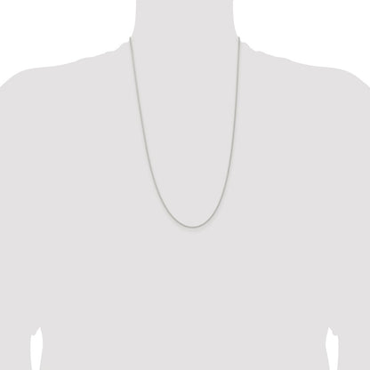 Sterling Silver Rhodium-plated 1.3mm Solid Rope Chain