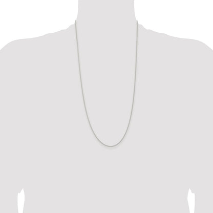 Sterling Silver Rhodium-plated 1.3mm Solid Rope Chain