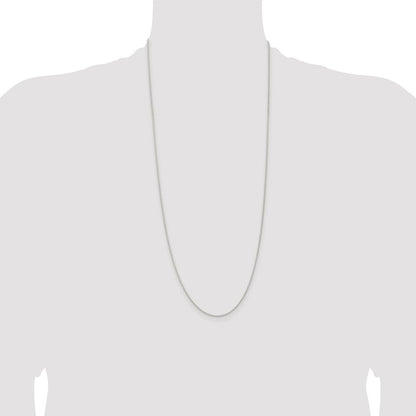 Sterling Silver Rhodium-plated 1.3mm Solid Rope Chain