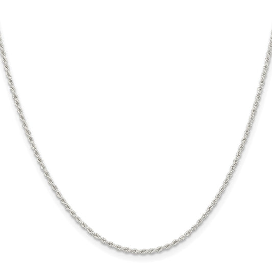 Sterling Silver 1.5mm Solid Rope Chain Anklet