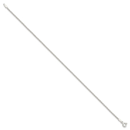 Sterling Silver 1.5mm Solid Rope Chain