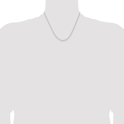 Sterling Silver Rhodium-plated 1.5mm Solid Rope Chain