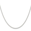 Sterling Silver Rhodium-plated 1.8mm Solid Rope Chain