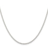 Sterling Silver Rhodium-plated 1.8mm Solid Rope Chain