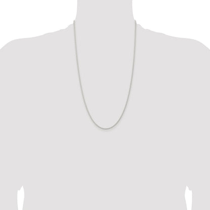 Sterling Silver Rhodium-plated 1.8mm Solid Rope Chain
