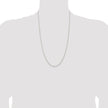 Sterling Silver Rhodium-plated 1.8mm Solid Rope Chain