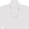 Sterling Silver Rhodium-plated 1.8mm Solid Rope Chain