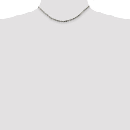 Sterling Silver 3mm Solid Rope Chain