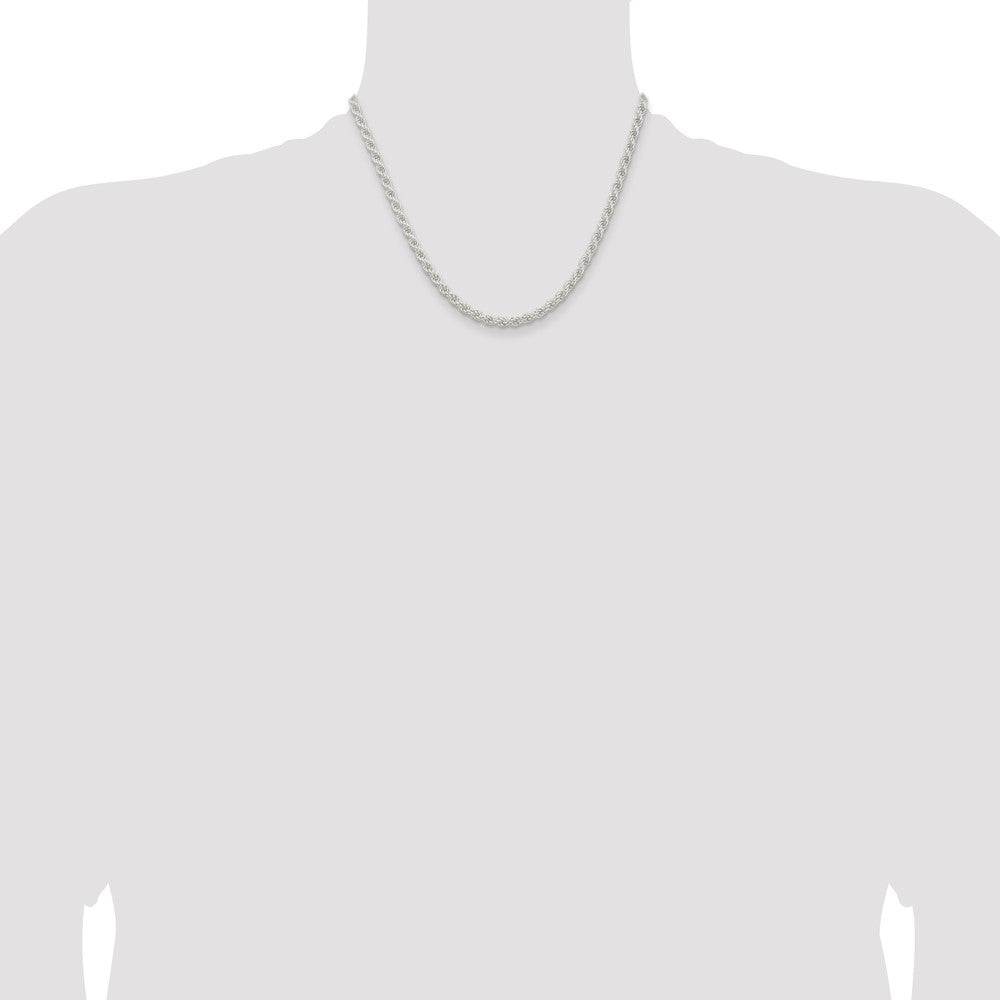 Sterling Silver 4.5mm Solid Rope Chain