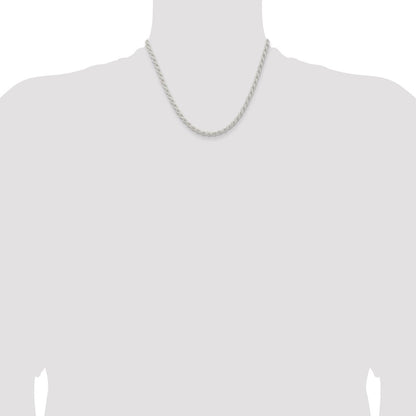 Sterling Silver 4.5mm Solid Rope Chain