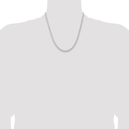 Sterling Silver 4.5mm Solid Rope Chain