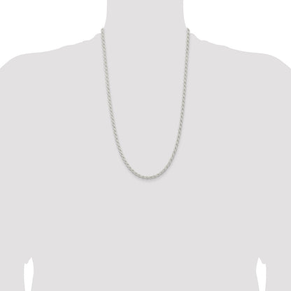 Sterling Silver 4.5mm Solid Rope Chain