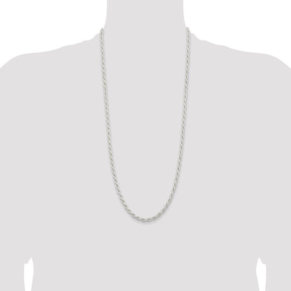 Sterling Silver 5mm Solid Rope Chain
