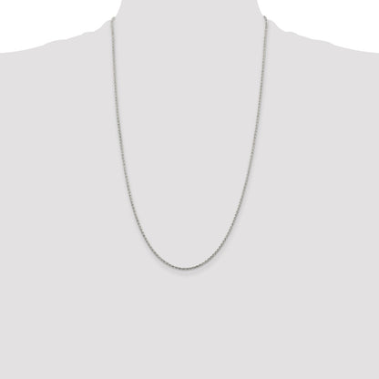 Sterling Silver 1.5mm Diamond-cut Spiga Chain