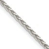 Sterling Silver 2mm Diamond-cut Spiga Chain w/4in ext.