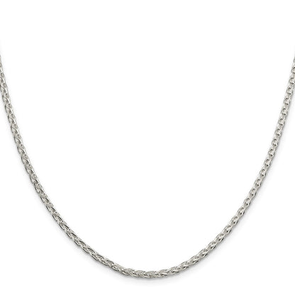 Sterling Silver 2.75mm Diamond-cut Spiga Chain