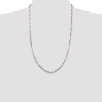Sterling Silver 2.75mm Diamond-cut Spiga Chain