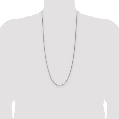 Sterling Silver 2.1mm Diamond-cut Square Spiga Chain