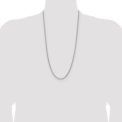 Sterling Silver 2.5mm Diamond-cut Square Spiga Chain