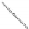 Sterling Silver Rhodium-plated Diam. Infinity Symbol Bracelet