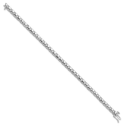 Sterling Silver Rhodium Plated Diamond Bracelet