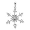 Sterling Silver Rhodium Diam. SnowFlake Pendant