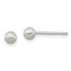 Sterling Silver Polished 4mm Laser-cut Post Earrings