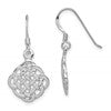 Sterling Silver Rhodium-plated Celtic Dangle Earrings