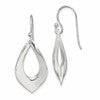 Sterling Silver Polished Teardrop Dangle Earrings