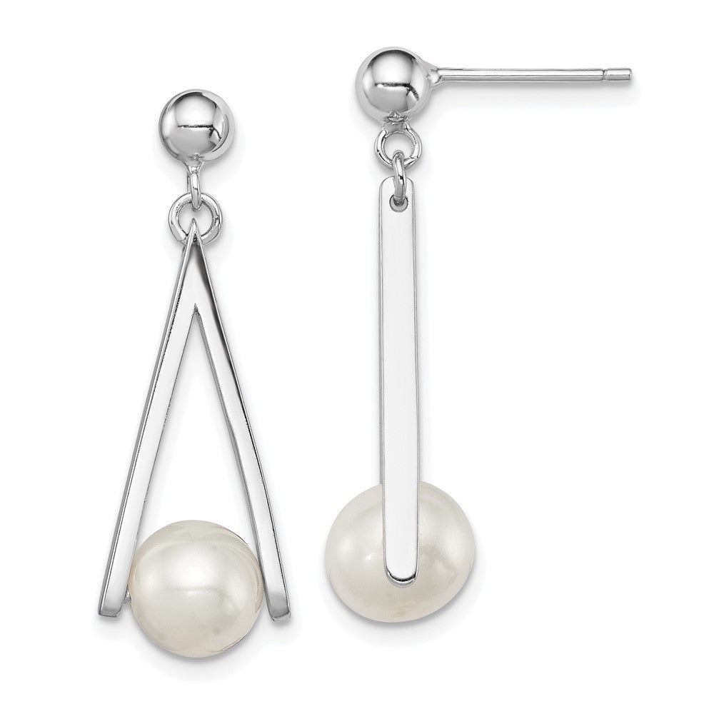 "Pearl, Natural Stone and Shell Earrings"