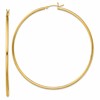 Sterling Silver Gold-Tone Polished 2x70mm Hoop Earrings