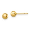 Sterling Silver Gold-Tone Polished 5mm Ball Post Earrings