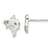Sterling Silver Polished CZ Shark Post Earrings