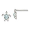 Sterling Silver CZ Turtle Post Earrings