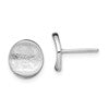 Sterling Silver Rhodium-plated Scratch Finish Post Earrings