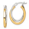 Sterling Silver and Gold-tone Double Hoop Earrings