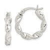 Sterling Silver Twisted and Textured Hoop Earrings