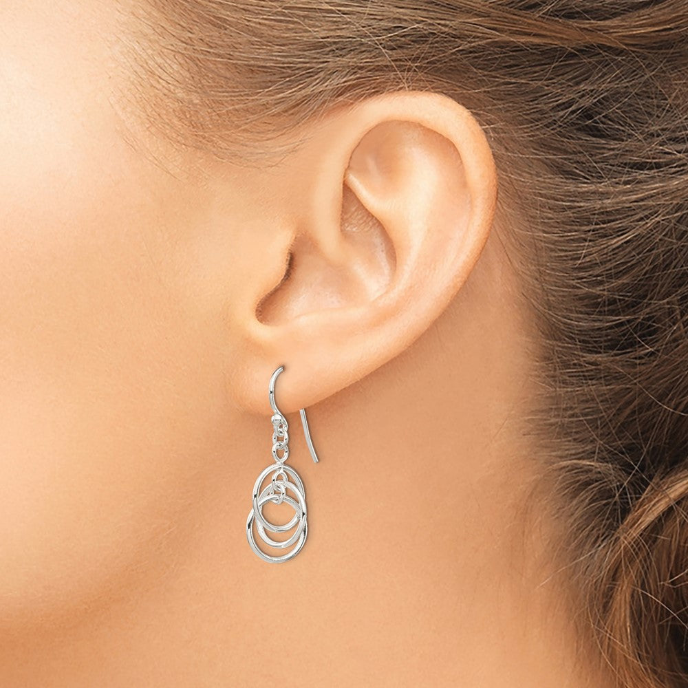 Sterling Silver Polished Dangle Earrings
