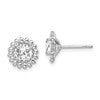 Sterling Silver Rhod-plat White Topaz Earrings