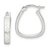 Sterling Silver Patterned 3mm Hoop Earrings