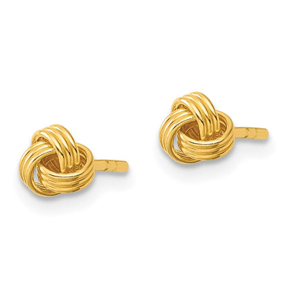 Affordable Expressions Sterling Silver Gold-tone Polished Love Knot Post Earrings