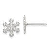 Sterling Silver CZ Snowflake Post Earrings