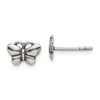 Sterling Silver Oxidized Butterfly Post Earrings